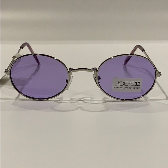 Joe's Jeans Accessories - NWT Joe's Jeans Oval Purple Lens Silver Sunglasses